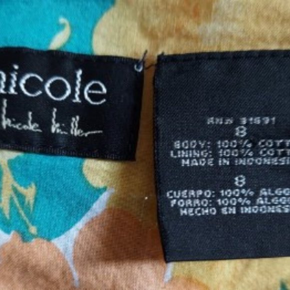 Nicole Miller | Beautiful Vibrant Floral | Tiered Cotton Skirt | 8 | EUC - Picture 3 of 5